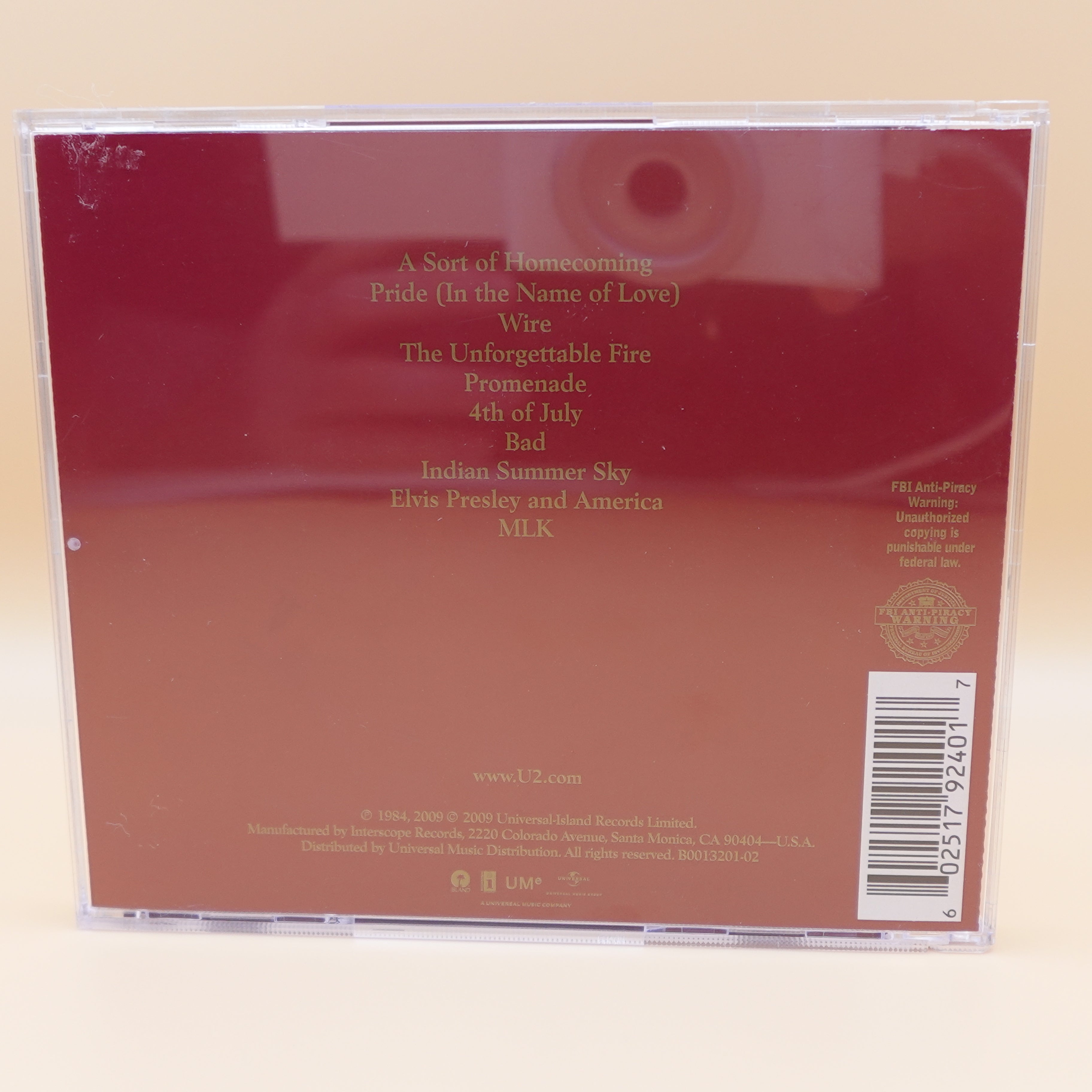 U2 - The Unforgettable Fire | Used CD B0013201-02 Reissue